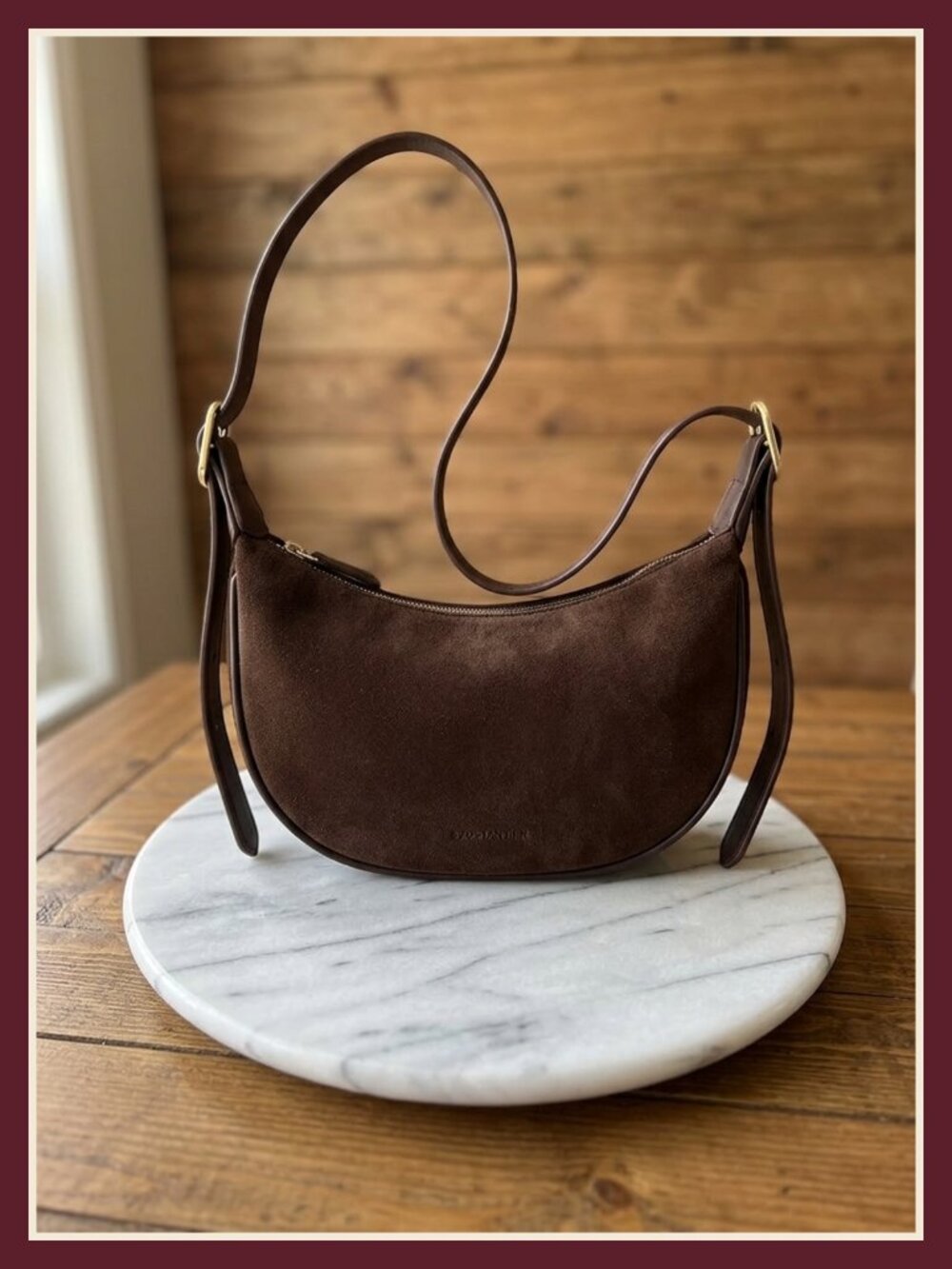 Women's Faux Leather Crescent Hobo Crossbody Bag Adjustable Strap